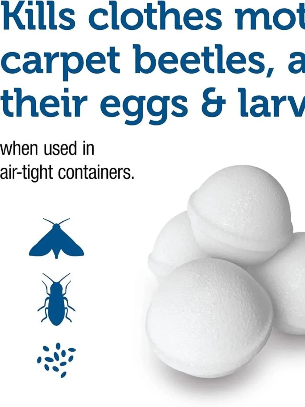 1 Pack Enoz No Clinging Odor Para Moth Closet Balls 4 oz Pack - 32 Balls Total
